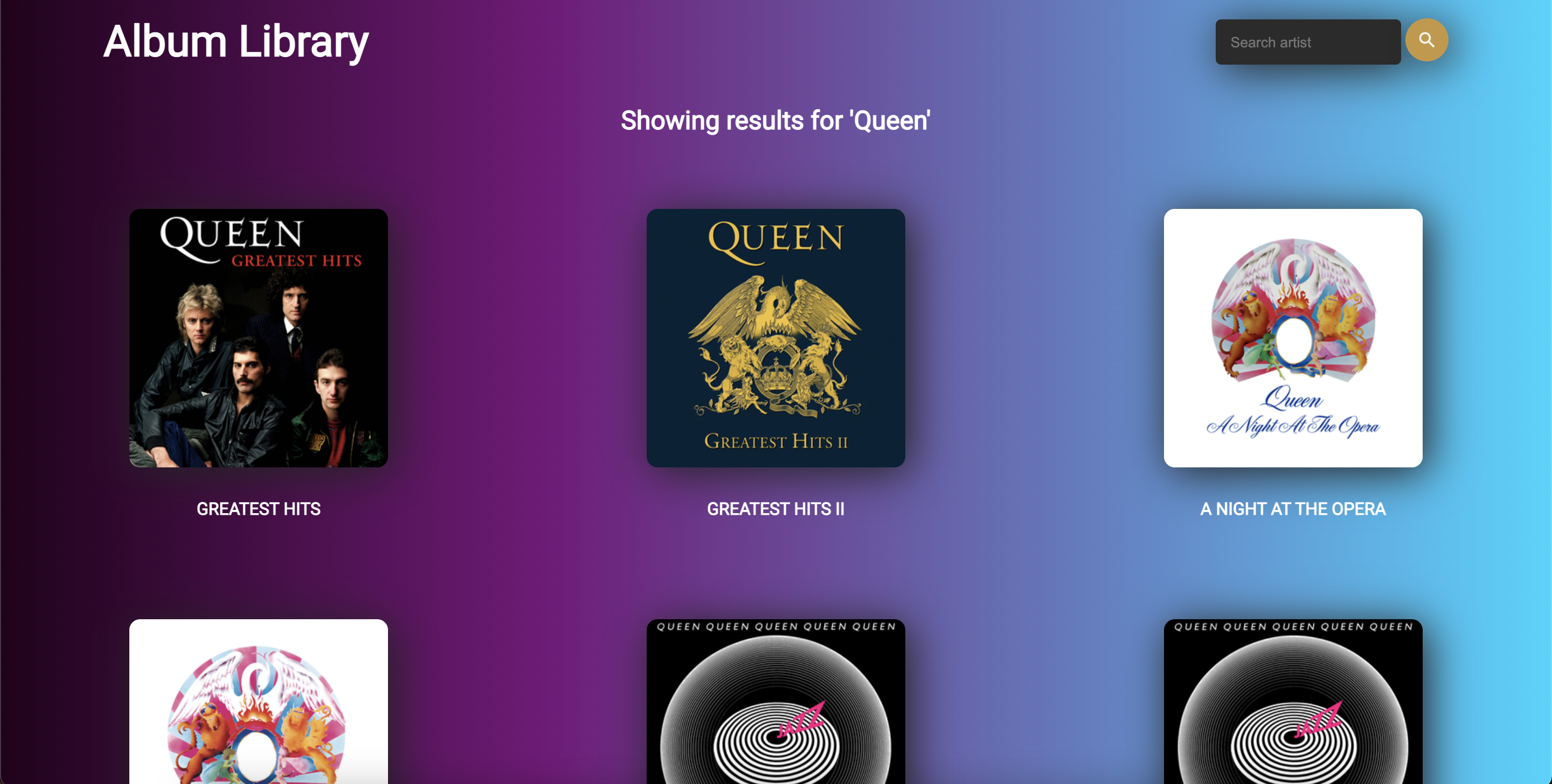 Resultaten albums voor Queen